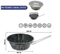 Friggitrice ferro smaltato con cestello in acciaio inox