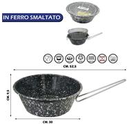 Friggitrice ferro smaltato con cestello in acciaio inox