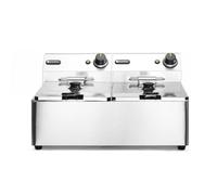 Friggitrice Hendi 205853 12L 6600W Doppia Vasca Acciaio Inox Zona Fredda