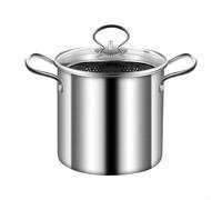Friggitrice in acciaio inossidabile con manici ergonomici resistenti al calore Schermo filtro 3.5L Grande capacità Non Interno Per Cibo croccante Cottura interna
