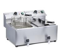 Friggitrice Masterpro con rubinetto 230V 7kW 2 x 8L - Hendi 209301