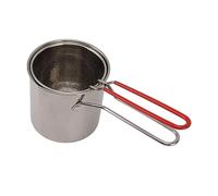 Friggitrice, Mini Padella per Friggitrice in Acciaio Inossidabile, Pentola per Tempura a Risparmio di Olio con Manico Lungo e Cestello Scolapiatti (Set da 3 pezzi con supporto)