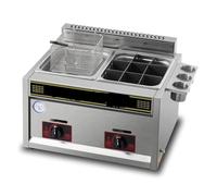 Friggitrice multiuso extra large con cestello di scarico e coperchio adatta for friggitrici commerciali for uso ristorante Riscaldamento Cucina Facilmente Varietà Cibi(Erguo)