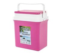 FRIGO BORSA TERMICA ROSA PORTATILE CON COPERCHIO PIATTO DA 18 LT CON MANIGLIA 01