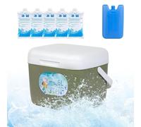 Frigo isolato a prova di perdite, da 6 l, compatto, da viaggio | L'isolamento a tenuta stagna aiuta a mantenere cibo e bevande fresche più a lungo. Borsa compatta per picnic, campeggio