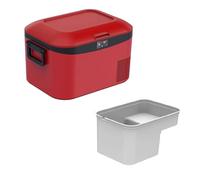 Frigo Macchina Mini Freezer Portatile Frigorifero for Auto 12 V/24 V/220 V Con Maniglia Design Touchscreen Da -18 °C A 10 °C per, Camion, Auto E Viaggi(Red)