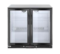 HENDI Frigorifero sottobanco per bevande Arktic, 2 porte, 158L, 0-10°C, 220V, 160W, 900x530x(H) 870mm, acciaio verniciato a polvere nero