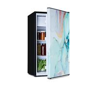 CoolArt 79L - Frigorifero con vano congelatore, classe energetica E, vano congelatore da 9 L, sportello di design