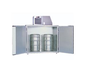 Frigo per fusti birra per 2 fusti - Set, acciaio inox