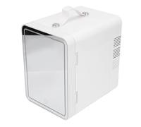 Frigo per la Cura della Pelle con Specchio LED, 3 Livelli Dimmerabile 6L Dispositivo di Raffreddamento più Caldo Maniglia Portatile Trucco Piccolo Frigorifero per Camera da