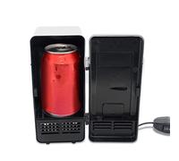 Frigo Portatile USB, Raffreddamento Termico Mini USB Compatto, Frigorifero A Lattina Singola Per Refrigerazione A Semiconduttore A Basso Decibel A Risparmio Energetico per Auto(Nero)