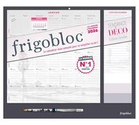 Frigobloc Mensuel 2026 Tendance déco Noir (de janv. à déc. 2026)