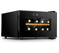 Frigoriferi per Cantine, Frigorifero per Bevande con Porta in Vetro con Display LCD, Refrigeratore per Vino Digitale A Temperatura Costante con capacità di 8 Bottiglie, A