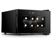 Frigoriferi per Cantine, Frigorifero per Bevande con Porta in Vetro con Display LCD, Refrigeratore per Vino Digitale A Temperatura Costante con capacità di 8 Bottiglie, B