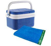 Frigorifero 10 litri + Telo mare 90 x 160 cm 380 gsm velour 100% cotone blu