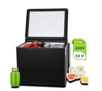 Frigorifero 3 vie Smad 40L - 12V/220V/Gas silenzioso nero porta superiore aperta