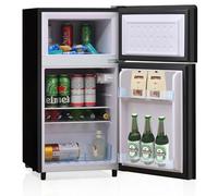 Frigorifero a doppia porta, capacità netta 72 l, altezza 83,5 cm, cassetto frutta e verdura, illuminazione a LED, porte reversibili, silenzioso 39 dB