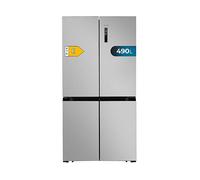 FRIGORIFERO AMERICANO CECOTEC 02455, 490 litri, 4 porte, No Frost, Argento, Dispenser ghiaccio, Dimensioni: L 91,1 cm A 183,0 cm P 63,6 cm, Argento