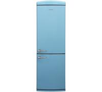 Cecotec Frigorifero Retrò Combinato Bolero CoolMarket Combi Origin 294+ Blue E. 294L, Total No Frost, Multi Cooling, Ultra Fresh, Fast Freezing, Classe E, Display, Allarme Porta, 60.5x63.1x190.2cm