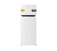 Cecotec Frigorifero Combinato Doppia Porta Bolero CoolMarket 2D 211 White E. Motore Defrost, Bianco 143x54cm, Capacità 211 L, Porta Reversibile Con modalità Fast Freezing.