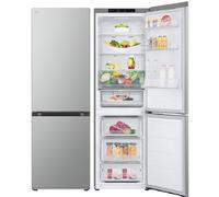LG GBV3100APY Frigorifero Combinato, 344L, Frigorifero Total No Frost, Classe A, Altezza 1,86m, Door Cooling, Linear Cooling, Fresh Converter, Smart Diagnosis, Compressore Smart Inverter, Silver