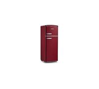 FRIGORIFERO COMBINATO SEVERIN RKG 8947 - Capacità 206L, Ventilato, 2 porte, Rosso, Illuminazione interna, Capacità netta totale 206 l, Rumorosità: 39 dB(A), Dimensioni: L 55 cm A 144 cm P 57,5 cm, Vin