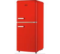 DCG Eltronic MF110RCDP Frigorifero Combinato A Libera Installazione, Autoscongelamento Defrost, Termostato Regolabile, Rosso