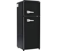 Frigorifero Con Congelatore,Combinazione Frigo-Congelatore,Frigorifero Doppia Porta 92L,Con Congelatore 28L,45Db,LED,Ripiani in Vetro,Cassetto Verdura,Ripiani Nella Porta,116 Kwh/Anno,Black