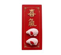 Frigorifero con magnete per souvenir di viaggio, Chinese New Year Nameplate Fridge Magnet Sticker Tourism Souvenir 11x5cm