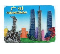 Frigorifero con magnete per souvenir di viaggio, Fridge Magnets 3D Guangzhou China Travel Sticker Home Kitchen Decoration 1.97x2.76 Inches