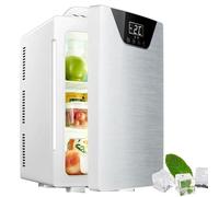 Frigorifero-congelatore Portatile, Mini Frigorifero-congelatore For Auto Da 20 Litri, Refrigeratore E Scaldavivande Portatile Con Sistema Di Raffreddamento A Tre Nuclei For La Cura Della Pelle(Silver)