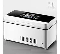 Frigorifero elettrico a forma di insulina intelligente, ricaricabile, per auto, portatile, piccolo frigorifero per mantenere farmaci per il diabete da 0 a 18 gradi, display a LED (2 batterie)