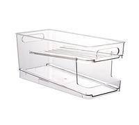 Frigorifero Frigorifero Drink Organizer Can Dispenser, Doppio Strato Arrotolabile Automaticamente, Easy Take Bin Storage Holder Congelatore Risparmia Spazio