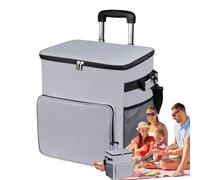 Frigorifero isolante su ruote refrigeratore con ruote | Borsa termica impermeabile 35L con carrello per spiaggia campeggio all'aperto da corsa pic-nic