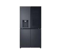LG GMG960EVEE, Classe E, 638 L, Frigorifero laterale con InstaView, Total No Frost, Distributore di ghiaccio e acqua con UVnano, connettore per acqua fissa, DoorCooling+, Wi-Fi Essence Black Steel