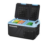 Frigorifero per auto 27QT 25L Mini congelatore portatile doppia zona 12/24V DC, 110 ~ 240 V AC Touch Screen Control Compressore --48,3 °C ~ 17,2 °C per campeggio camion camper furgone