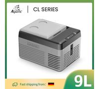 Frigorifero per Auto Alpicool CL9 9L, Frigo a Compressore 12V, Mini Congelatore 12/24V DC 100-240V AC, Refrigeratore Portatile per Campeggio e Viaggi