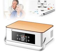 Frigorifero per auto, refrigerato per insulina, frigorifero per medicinali, mini frigorifero portatile per medicinali, per colliri/interferone/conservazione di farmaci, Champagnegold-220V-Ba
