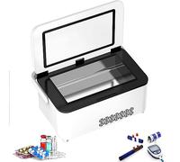 Frigorifero per auto, refrigeratore portatile per insulina, custodia da viaggio, mini refrigerato elettrico, frigorifero per auto, frigorifero per farmaci, frigorifero per medicinali con dis