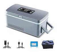 Frigorifero per insulina, scaldabagno per farmaci, insulina e vaccini, per esterni e casa - Scatola per medicinali, con batteria, controllo intelligente della temperatura, allarme, batteria*