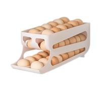 Frigorifero per uova - Dispenser di uova a doppia a 3 livelli, contenitore di grande capacità per cucina, ristorante, dormitorio, appartamento, vassoio portauova per frigorifero