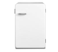 Frigorifero Piccolo con Freezer, 116 Litri, Design Retrò, Frigo Monoporta, Temperatura Regolabile, Adatto a Camera, Ufficio e Hotel, Luce a LED, Silenzioso, Bianco [Classe di efficienza energetica E]