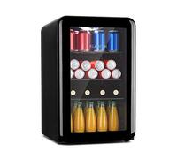 Frigorifero PopLife di Klarstein - mini bar, frigorifero retrò, 0-10°C, solo 39 dB, 70 L, ecologico, porta a doppio vetro, design retrò, nero
