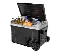 Frigorifero portatile da 34 l, mini frigorifero con 12 V/24 V CC 110-240 V AC, refrigeratore elettrico con ruote e 2 cestelli