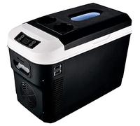 Frigorifero portatile piccolo 15L/16Qt per auto 12 V/24 V/220 V per uso domestico refrigeratore e scaldino scatola da viaggio congelatore per campeggio, guida, pesca, all'aperto, picnic (Nero-15 L)