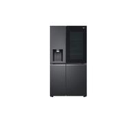 LG GSXB90MCDE Stand Side-by-Side Kombination, 91,3 cm breit, 635 L, Craft Ice, Eis-, Crushed Ice- und Wasserspender, Festwasseranschluss, WLAN, Matte Black