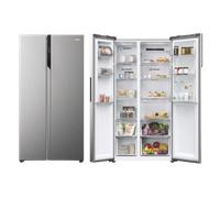 Haier SBS 90 Serie 5 HSR5918DNMP frigorifero side-by-side Libera installazione 528 L D Platino, Acciaio inox