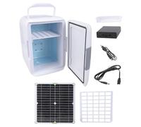 Frigorifero solare portatile con scatola di batteria Piccolo frigorifero alimentato solare Tailgating raffreddamento solare facile da trasportare per Tailgating Tailgating raffreddamento solare