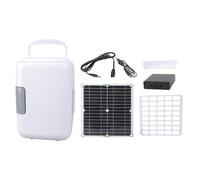 Frigorifero solare portatile con scatola di batteria Piccolo frigorifero alimentato solare Tailgating raffreddamento solare facile da trasportare per Tailgating congelatore esterno