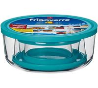 Bormioli Rocco Contenitori Frigoverre tondi in vetro con coperchio Set 4 pezzi 12/15/18/23 cm